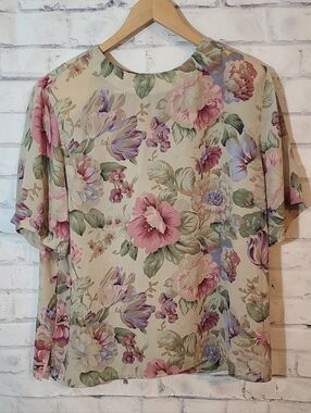 Vintage Alfred Dunner Floral Plus Size Blouse Sz 20W